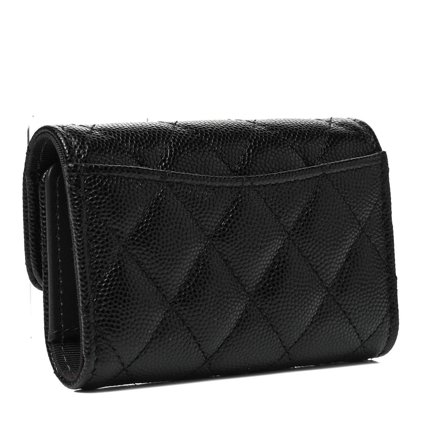 Chanel Caviar Quilted Classic 4 Key Holder Wallet Black 3 of 7