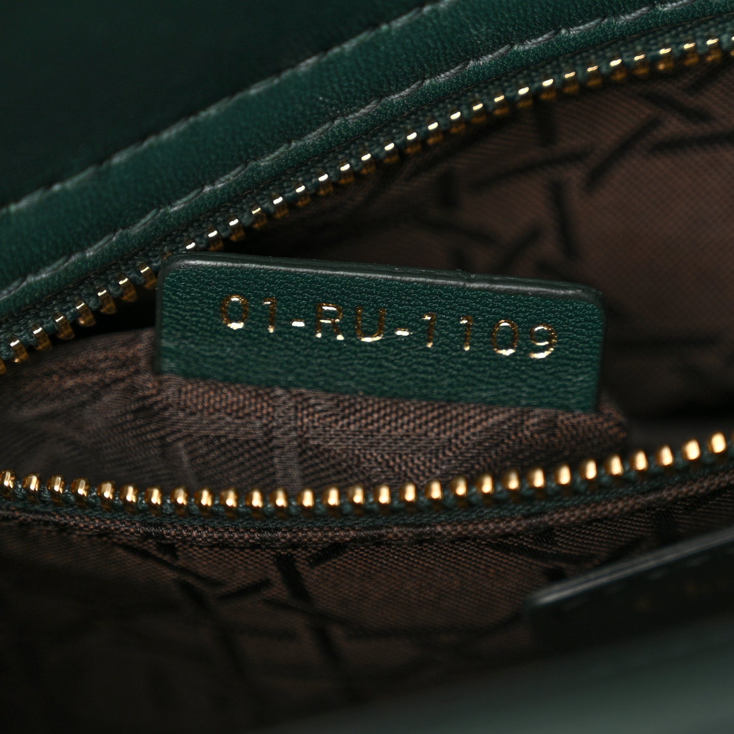 Lambskin Cannage Small My ABCDior Lady Dior Dark Green
