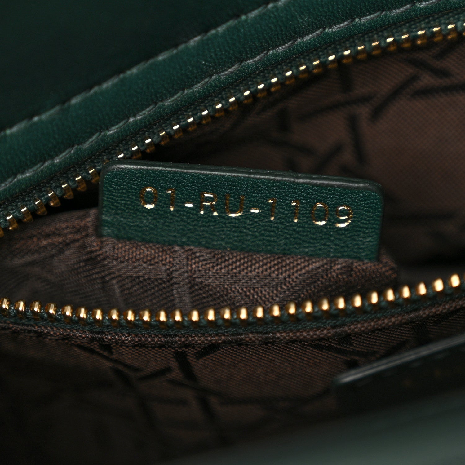Christian Dior Lambskin Cannage Small My ABCDior Lady Dior Dark Green 7 of 10
