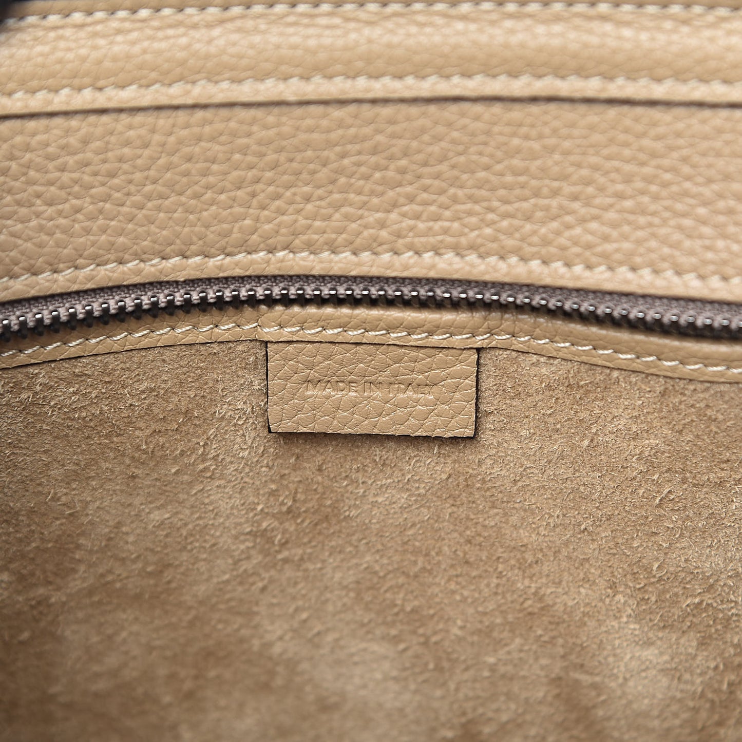 Drummed Calfskin Nano Luggage Dune