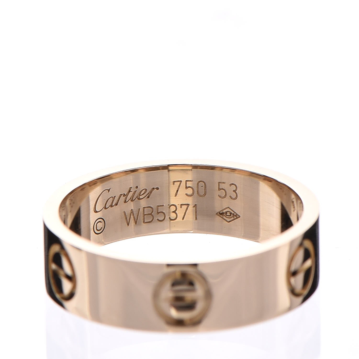 Cartier 18K Yellow Gold 5.5mm LOVE Ring 53 6.25 4 of 4