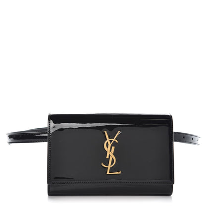 Saint Laurent Patent Monogram Kate Belt Bag Black 1 of 6