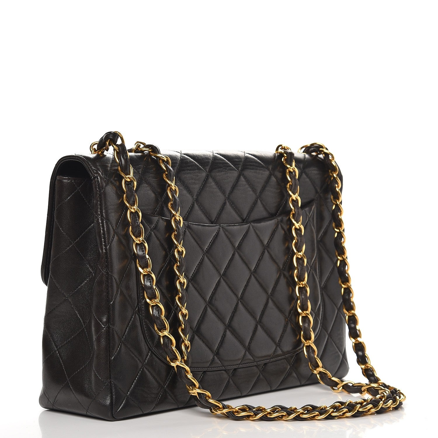 Chanel Lambskin Quilted Jumbo Single Flap Black 3 of 9