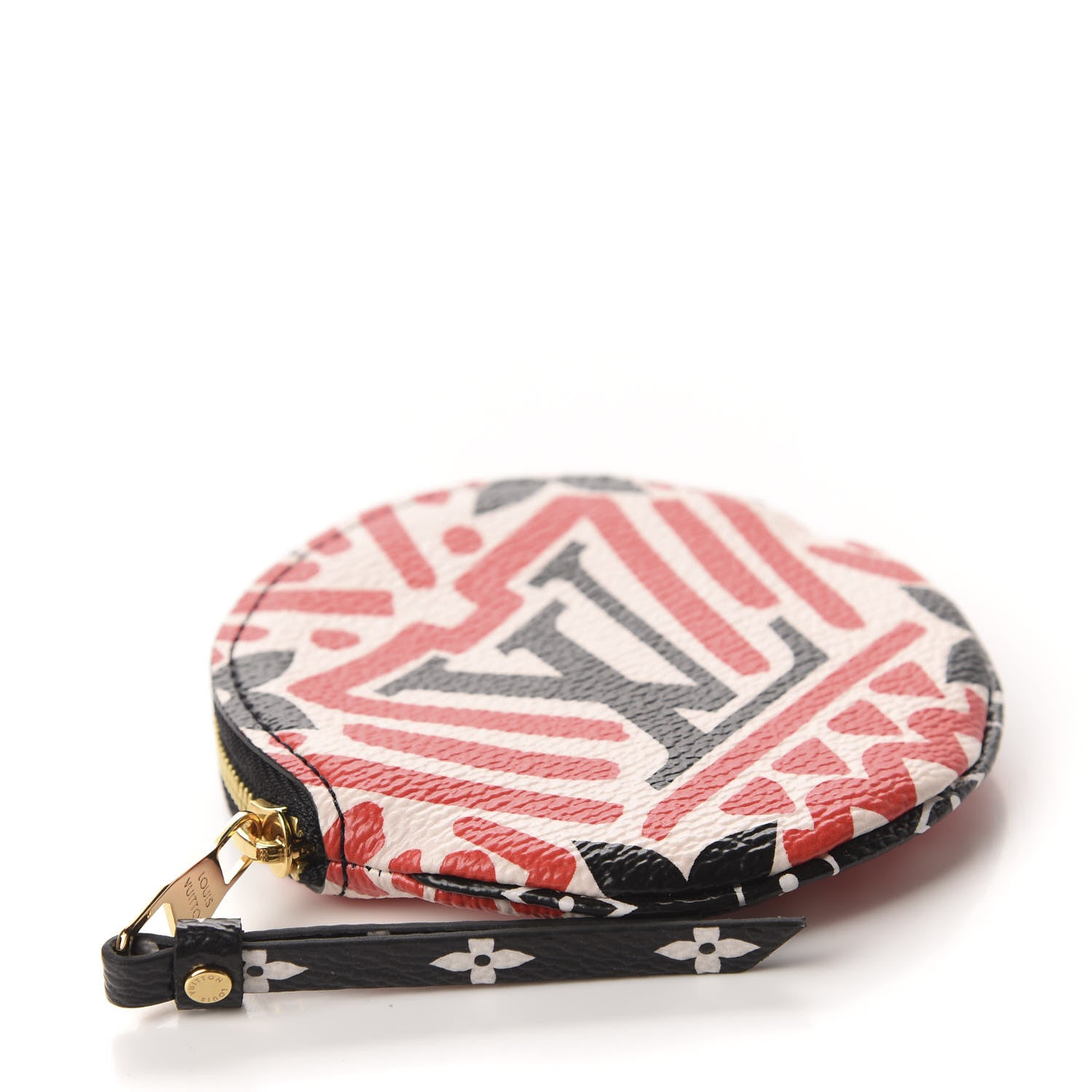 Louis Vuitton Monogram Giant Crafty Round Coin Purse Creme Rouge 4 of 8