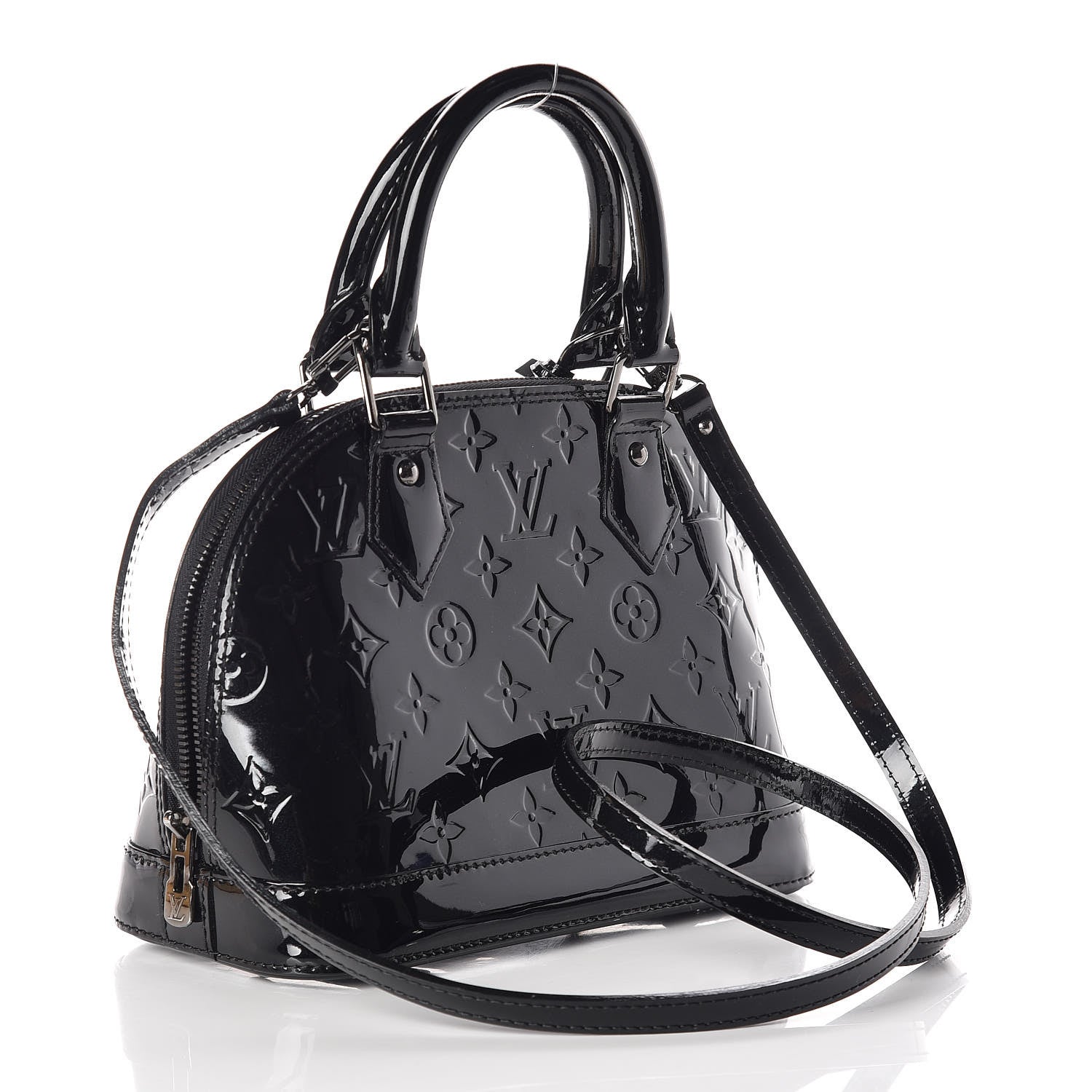 Louis Vuitton Vernis Alma BB Noir Magnetique 3 of 9