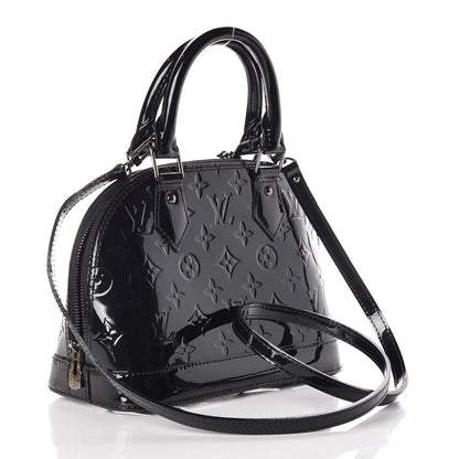 Louis Vuitton Vernis Alma BB Noir Magnetique 3 of 9