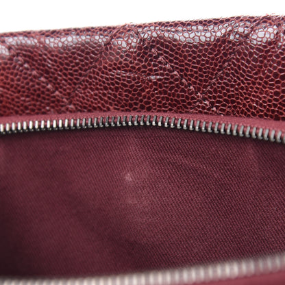 Chanel Crumpled Grained Calfskin CC Crave Tote Burgundy 10 of 15
