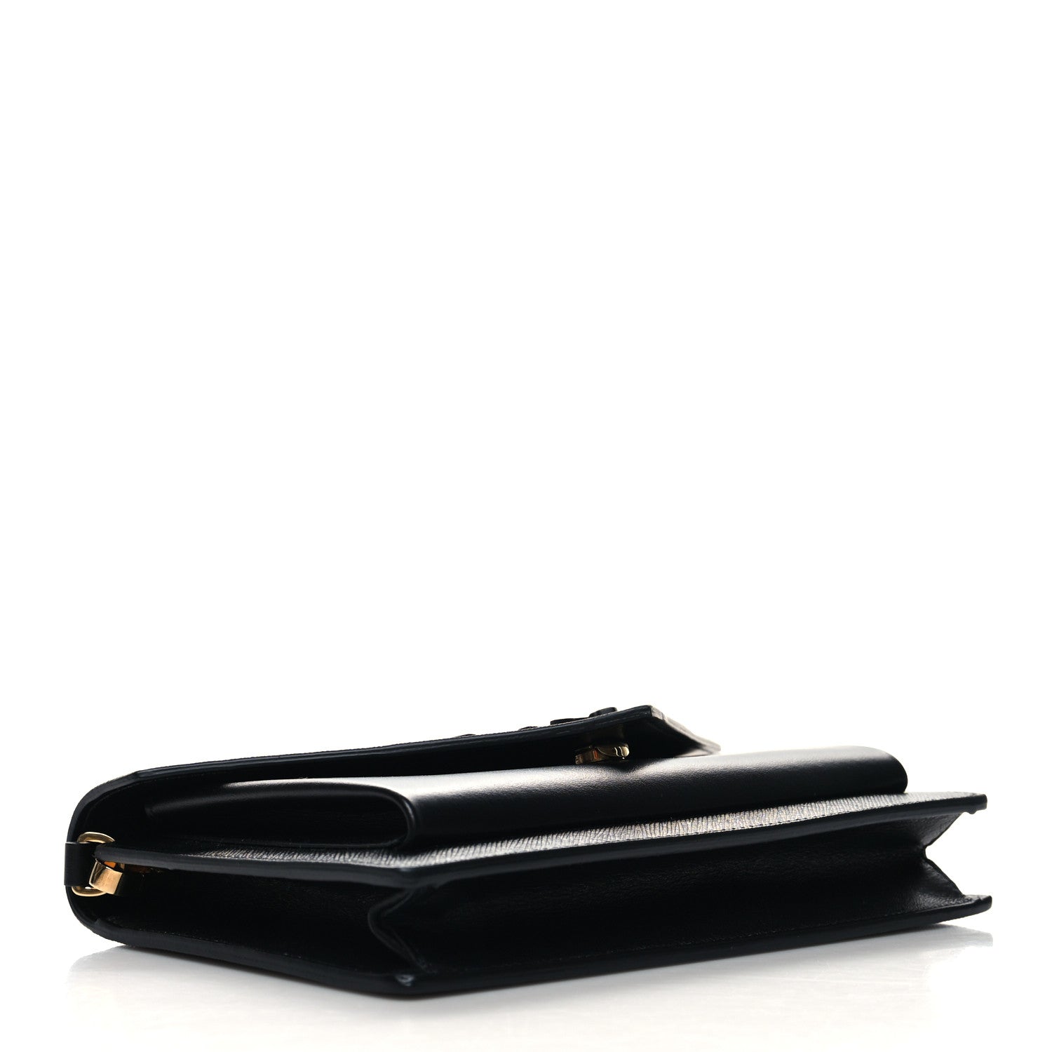 Prada City Calfskin Saffiano Envelope Flap With Chain Black 5 of 11