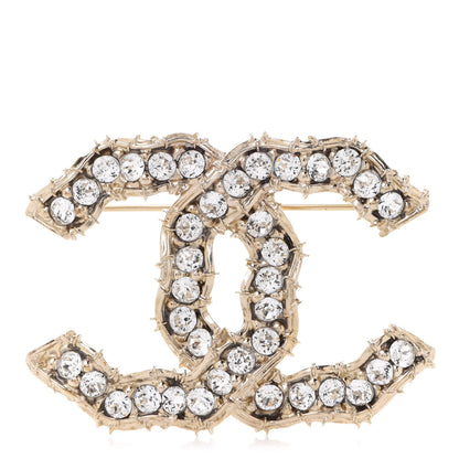 Chanel Crystal CC Camellia Express Brooch Gold 1 of 5