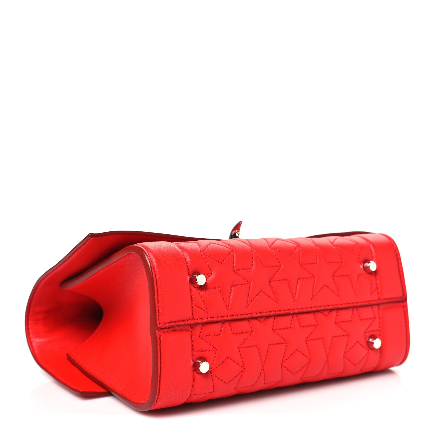 Givenchy Calfskin Star Quilted Mini Shark Lock Satchel Medium Red 4 of 9