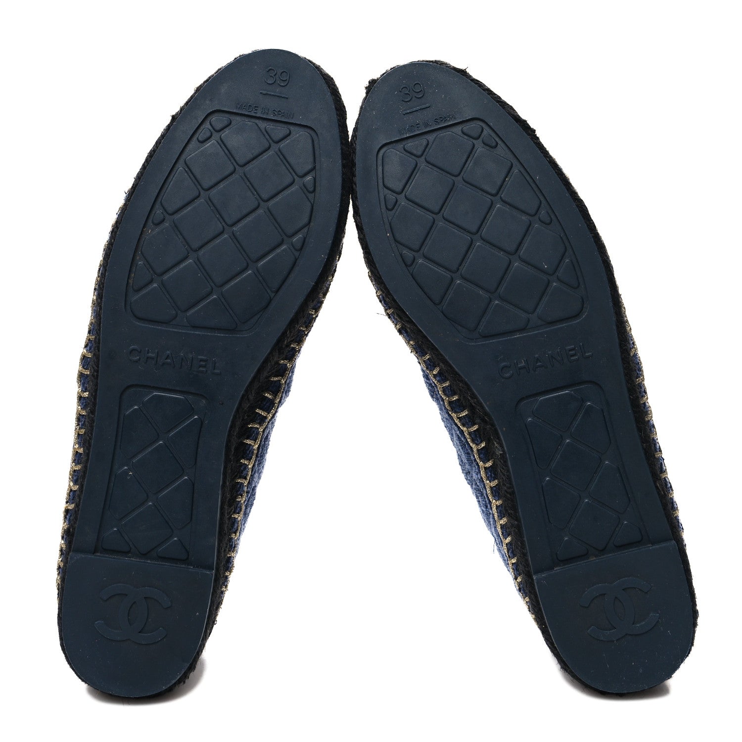 Chanel Fabric Biarritz CC Espadrilles 39 Blue 5 of 9