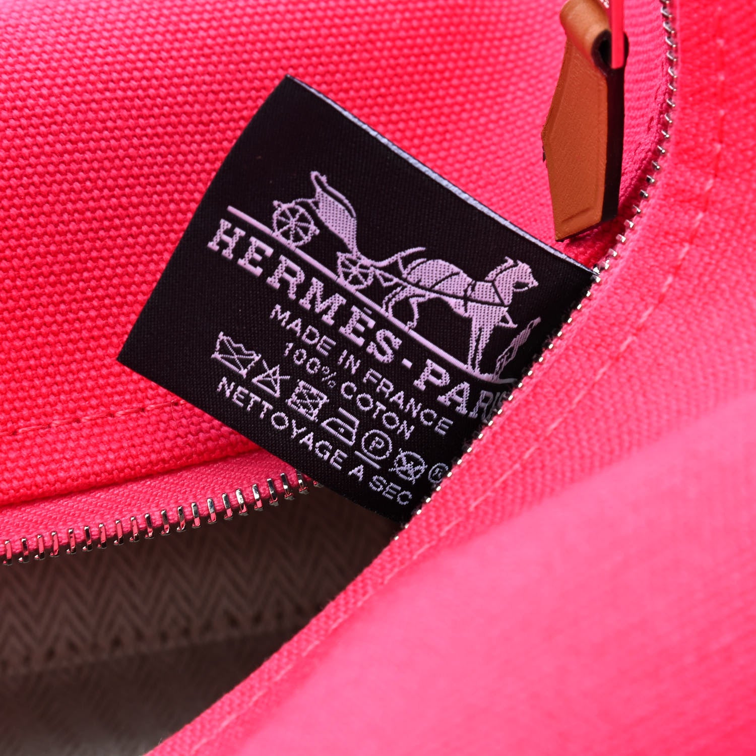 Hermes Canvas Small Bride-A-Brac Pouch Hibiscus 4 of 5