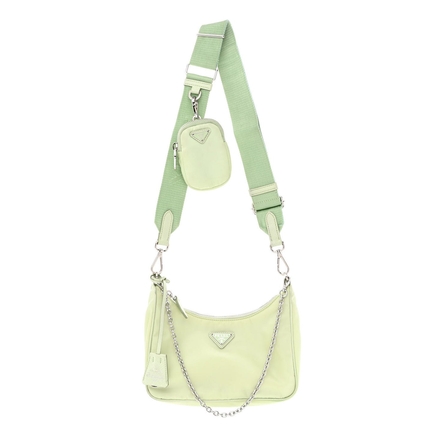 Re-Nylon Saffiano Re-Edition 2005 Shoulder Bag Acqua
