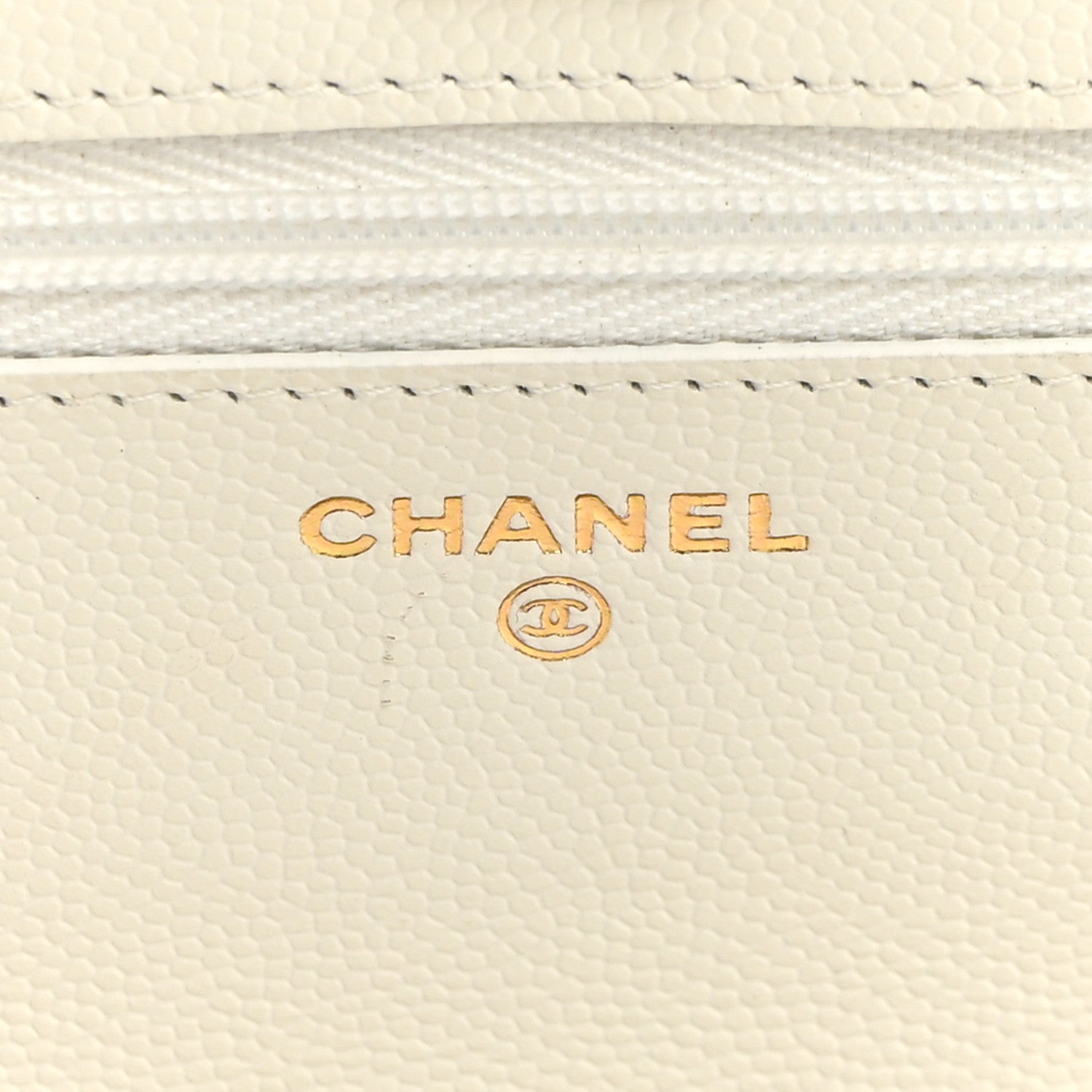Chanel Shiny Caviar Quilted Turnlock Top Handle Wallet On Chain WOC White 5 of 9