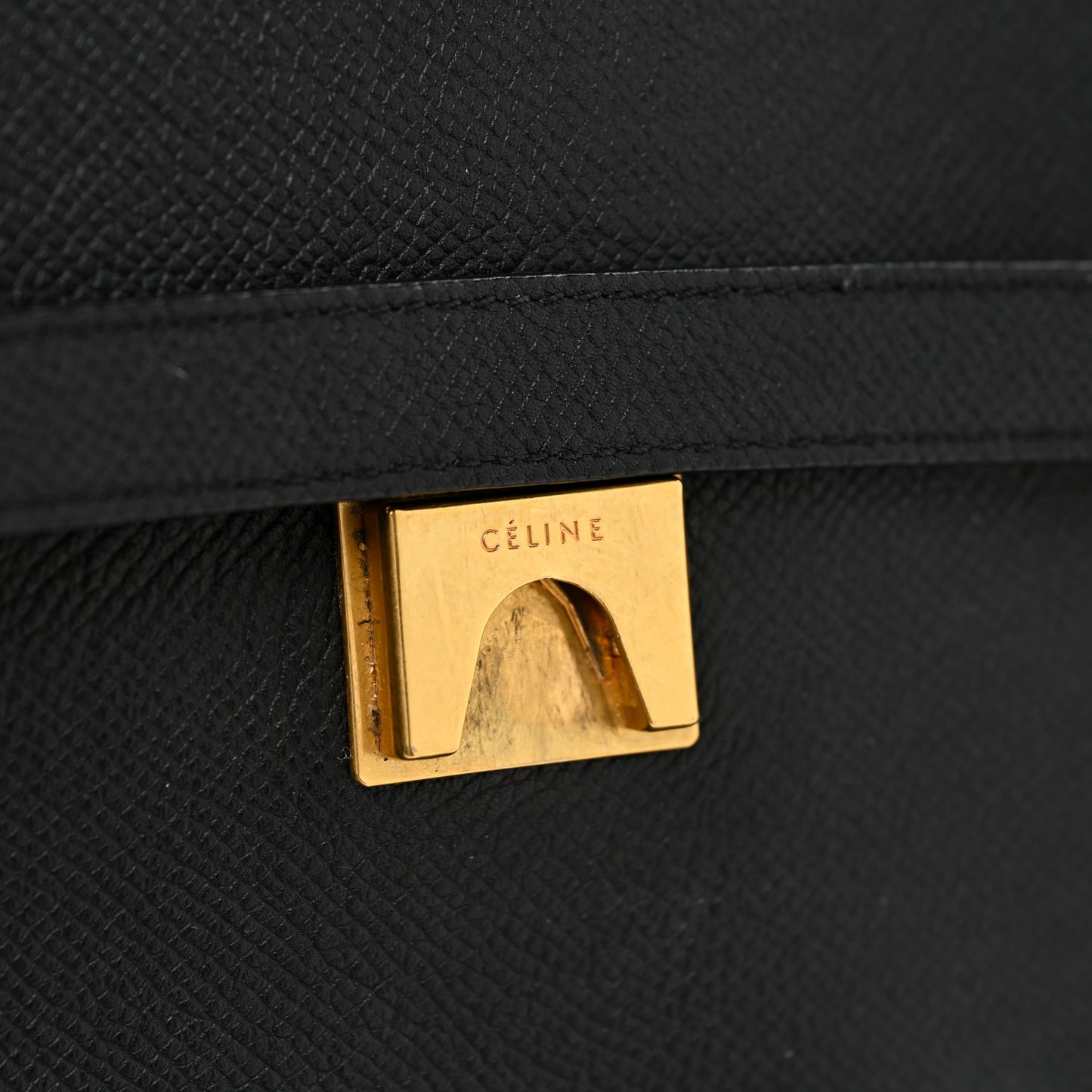Grained Calfskin Small Belt Bag Black