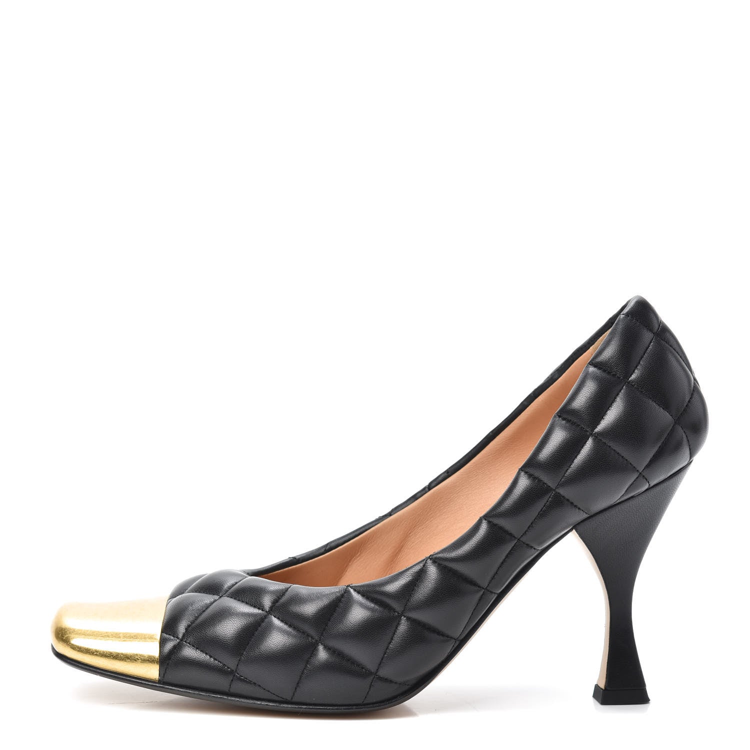 Bottega Veneta Nappa Matelasse Captoe Pumps 38 Black 1 of 7
