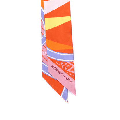 Hermes Silk Jeu de Soie Uniforme Twilly Vieux Rose Orange 3 of 3