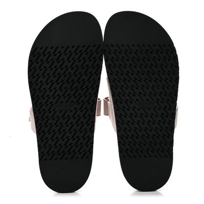 Hermes Suede Goatskin Womens Chypre Sandals 39 Rose Porcelaine 6 of 10