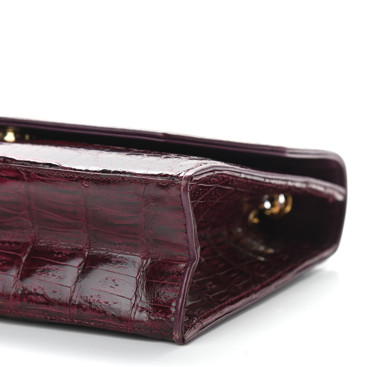 Alligator Envelope Flap Burgundy