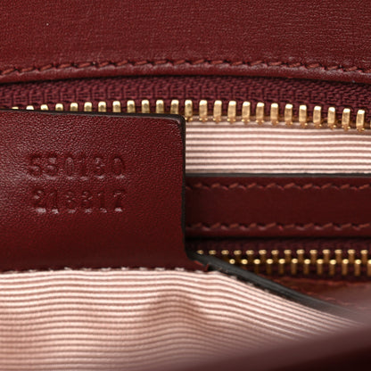 Gucci Vitello Palmellato Lux Large Arli Top Handle Bag Vintage Bordeaux 9 of 12