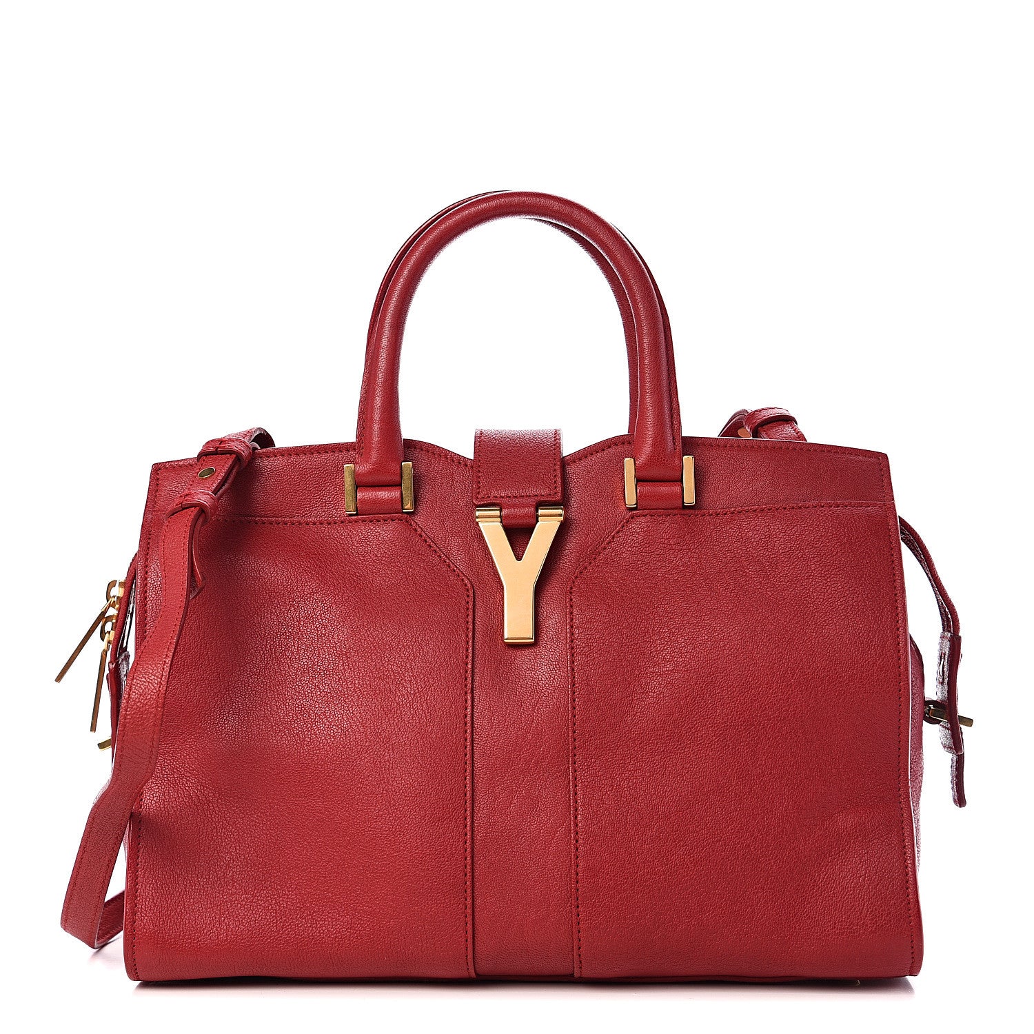 Saint Laurent Sheepskin Small Cabas ChYc Rouge Orient 1 of 9