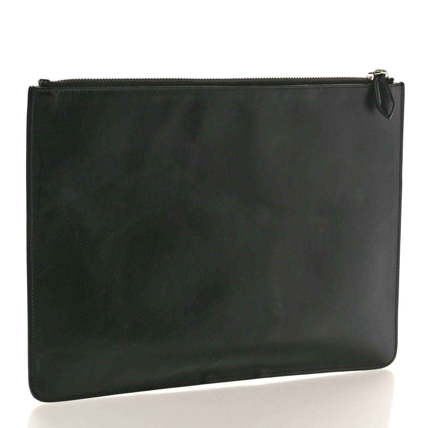 Smooth Calfskin Large Star Pouch Black