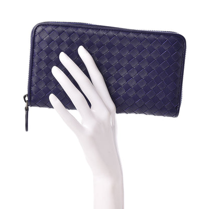 Bottega Veneta Nappa Intrecciato Zip Around Wallet Atlantic 2 of 8