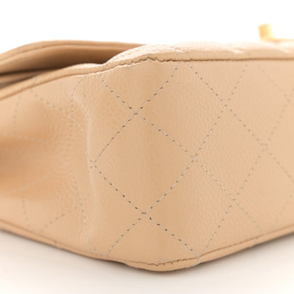 Chanel Caviar Quilted Medium Double Flap Beige 9 of 11