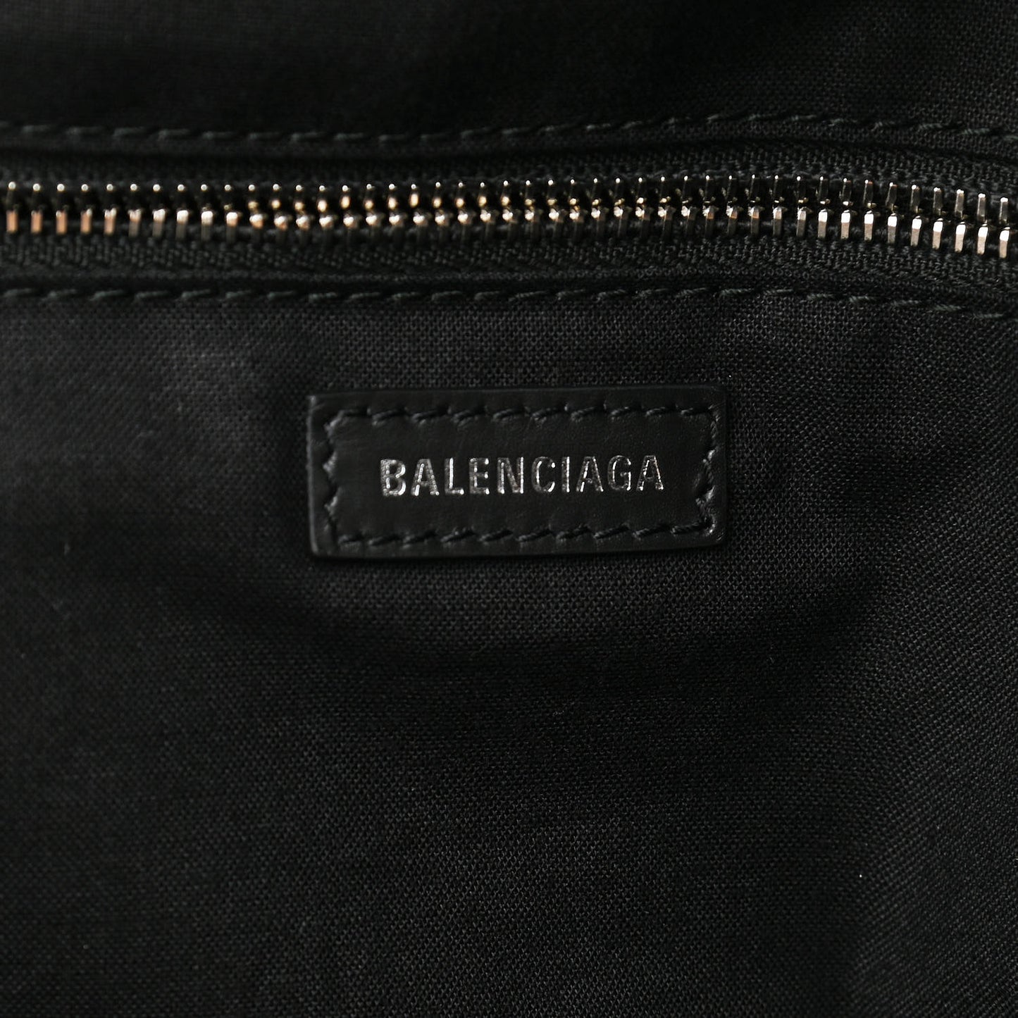 Calfskin Canvas Navy Backpack Black