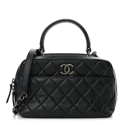 Chanel Lambskin Quilted Medium Trendy CC Bowling Bag Navy 1 of 12