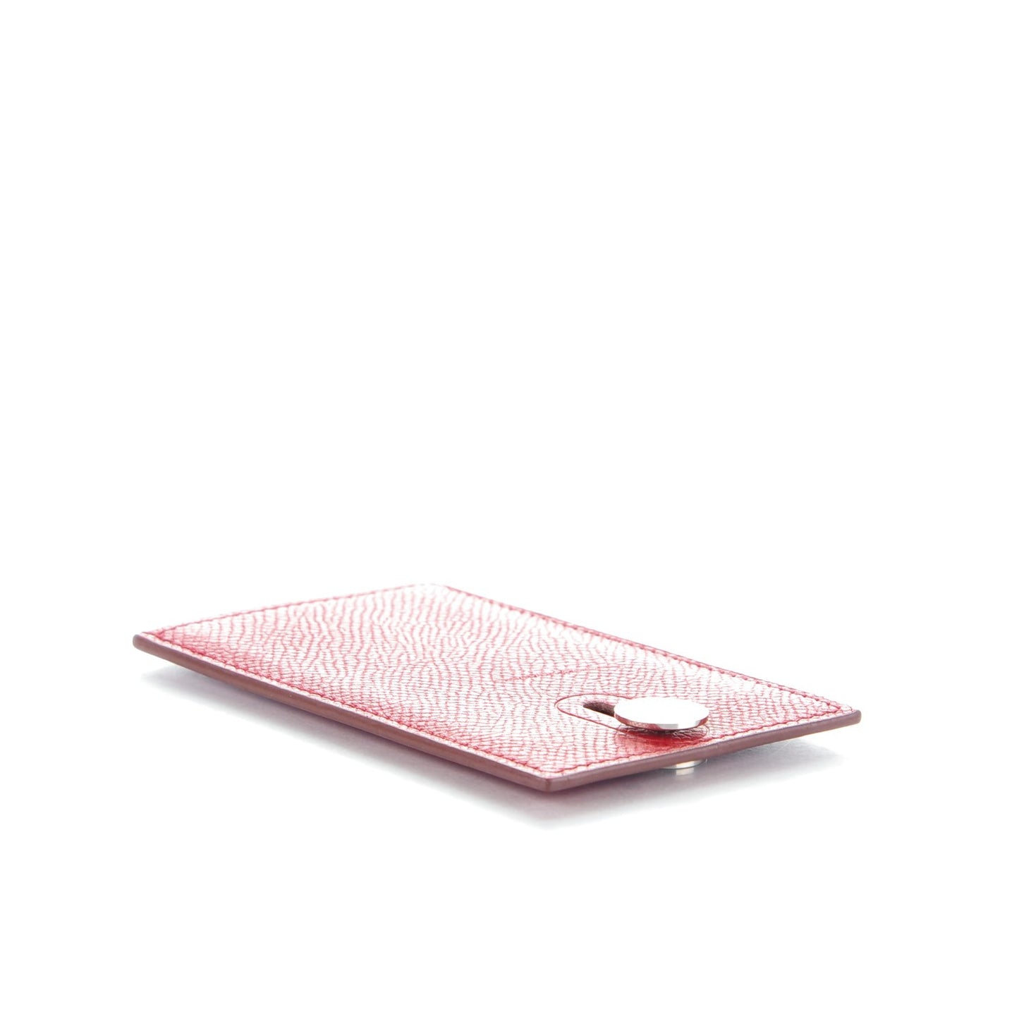 Epsom Diabolo Card Holder Case Rouge Garance