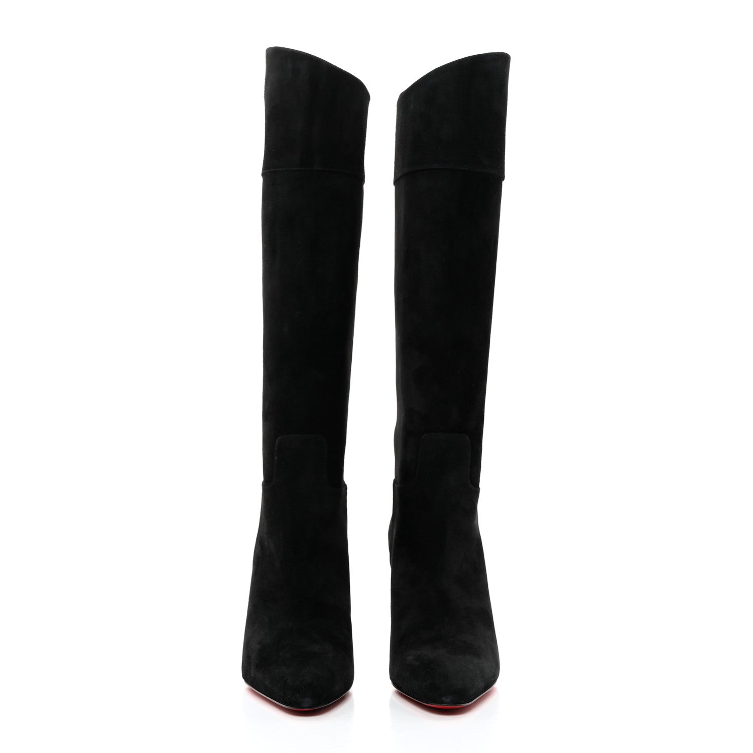 Christian Louboutin Veau Velours Suprabotta 85 Knee Boots 37 Black 2 of 7