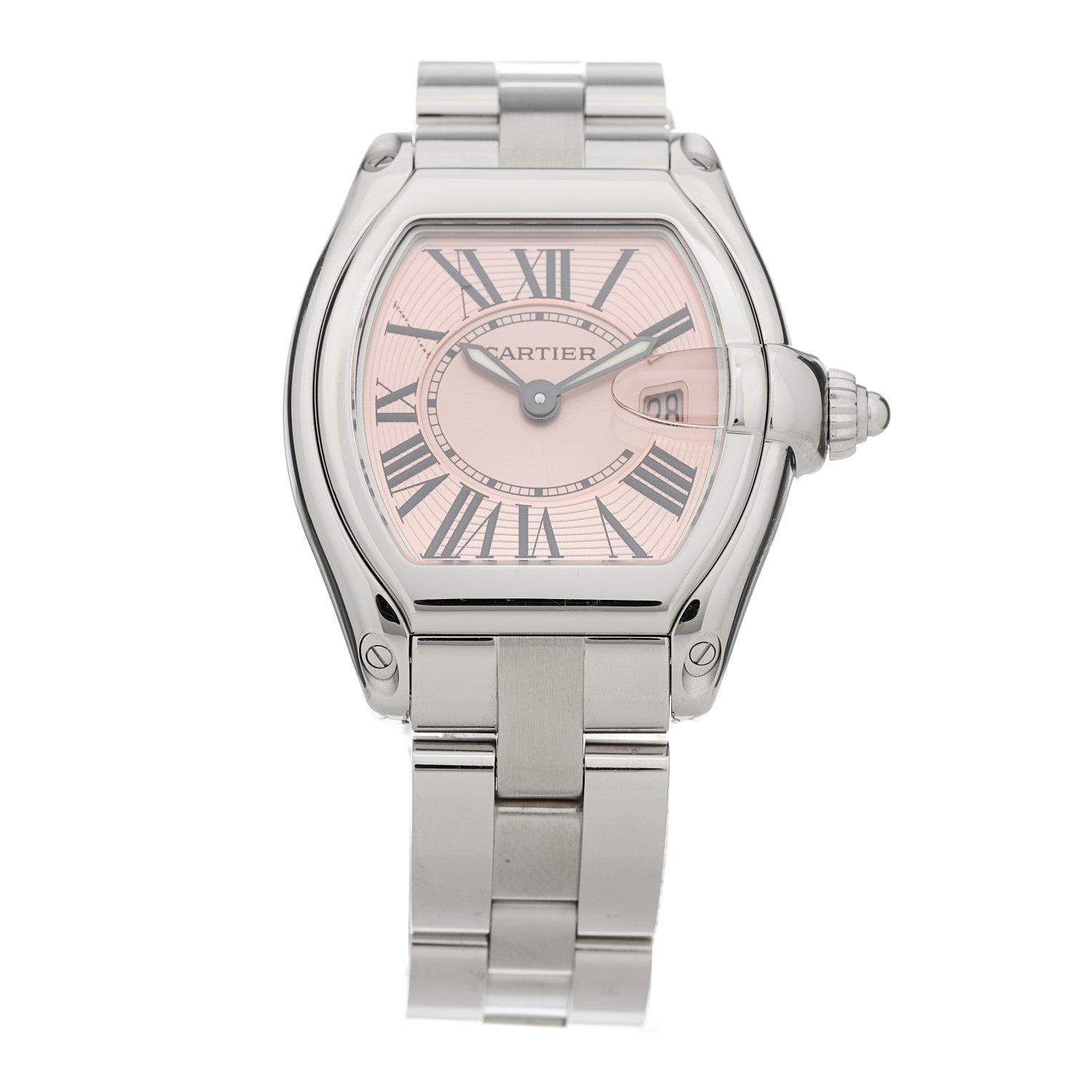 Cartier Stainless Steel 31mm Roadster Quartz Watch Pink 1 of 4
