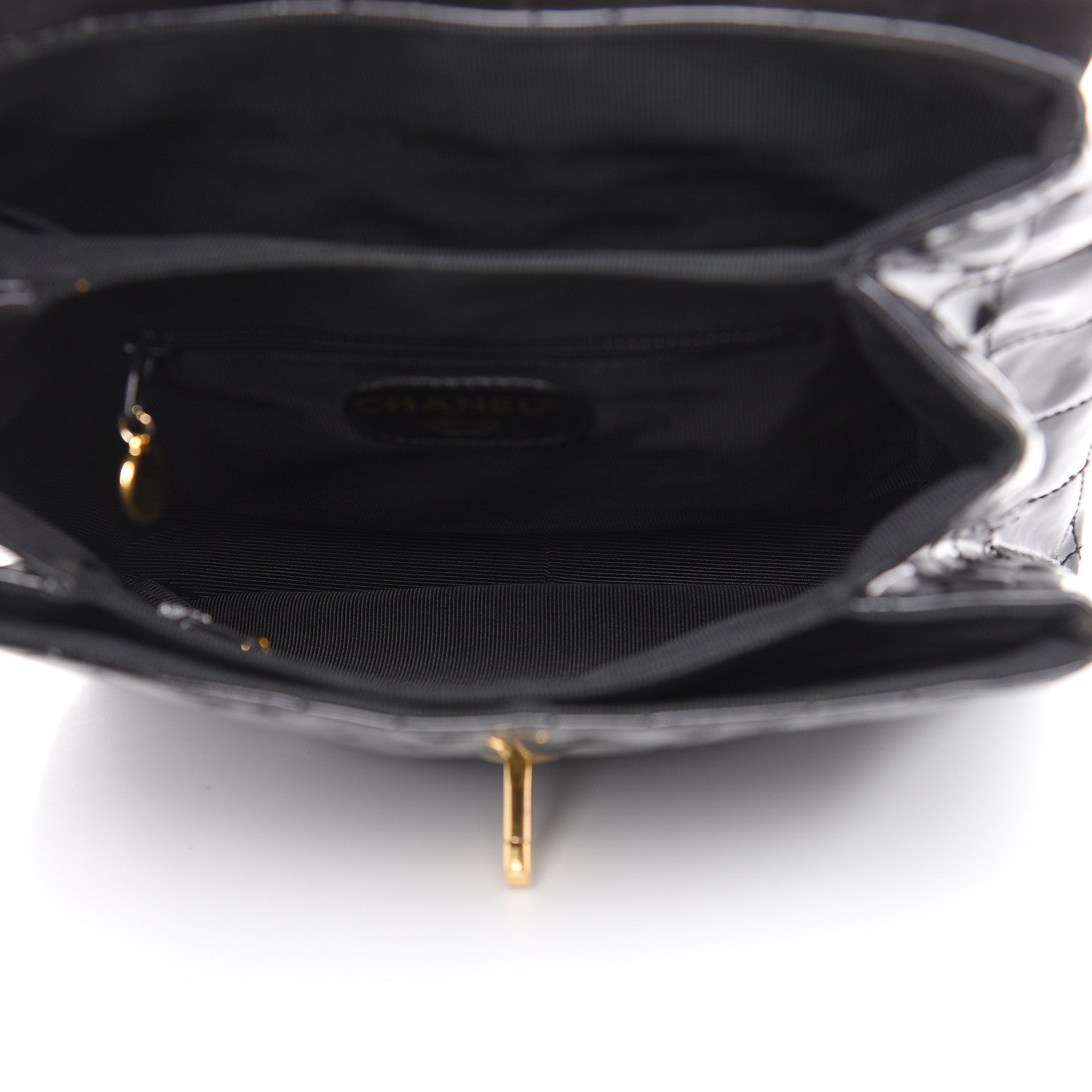 Chanel Patent Quilted Backpack Black 4 of 17