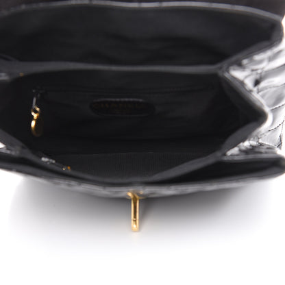 Chanel Patent Quilted Backpack Black 4 of 17