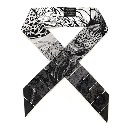 Hermes Silk Jungle Love Rainbow Twilly Gris Black White 1 of 3