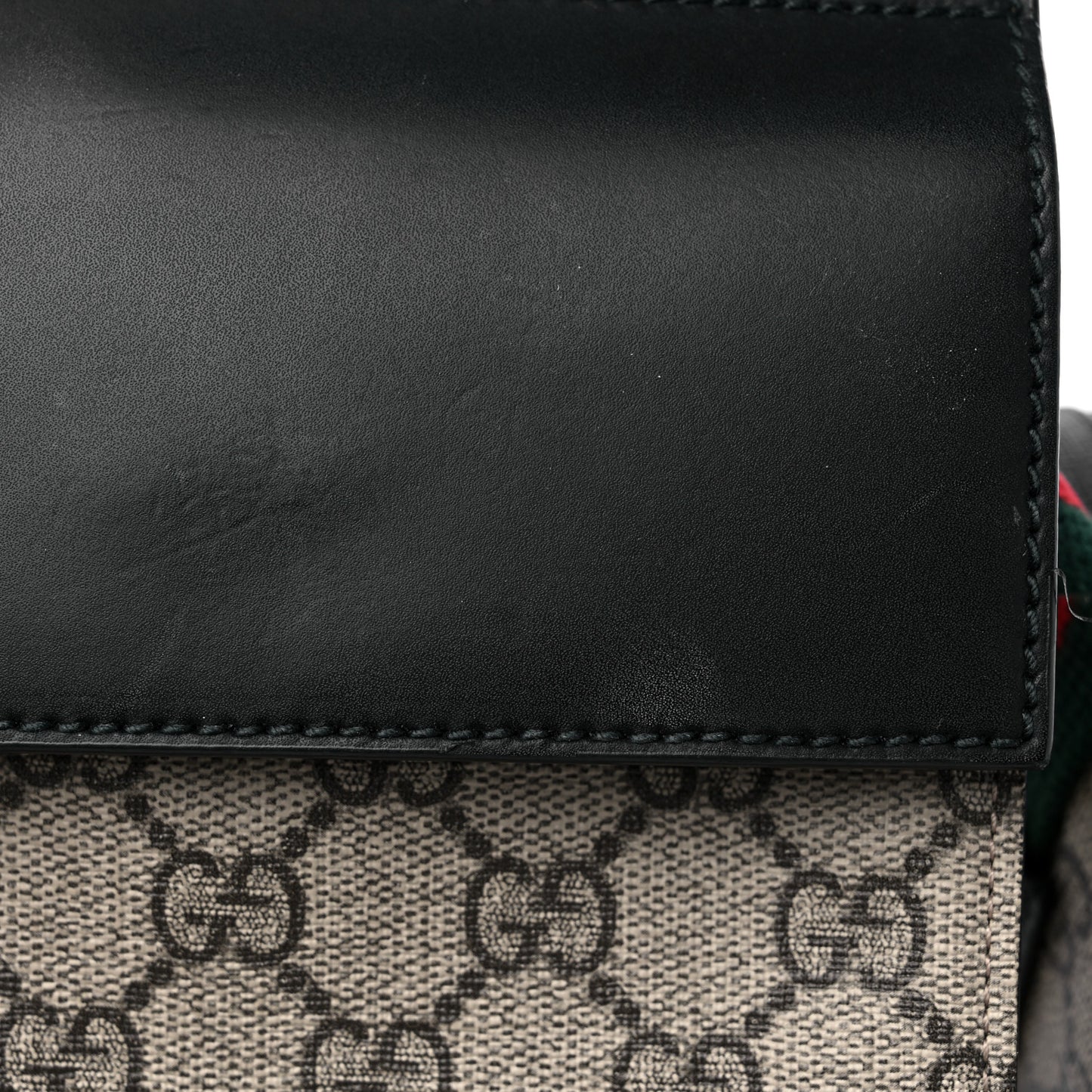 GG Supreme Monogram Web Belt Bag Black
