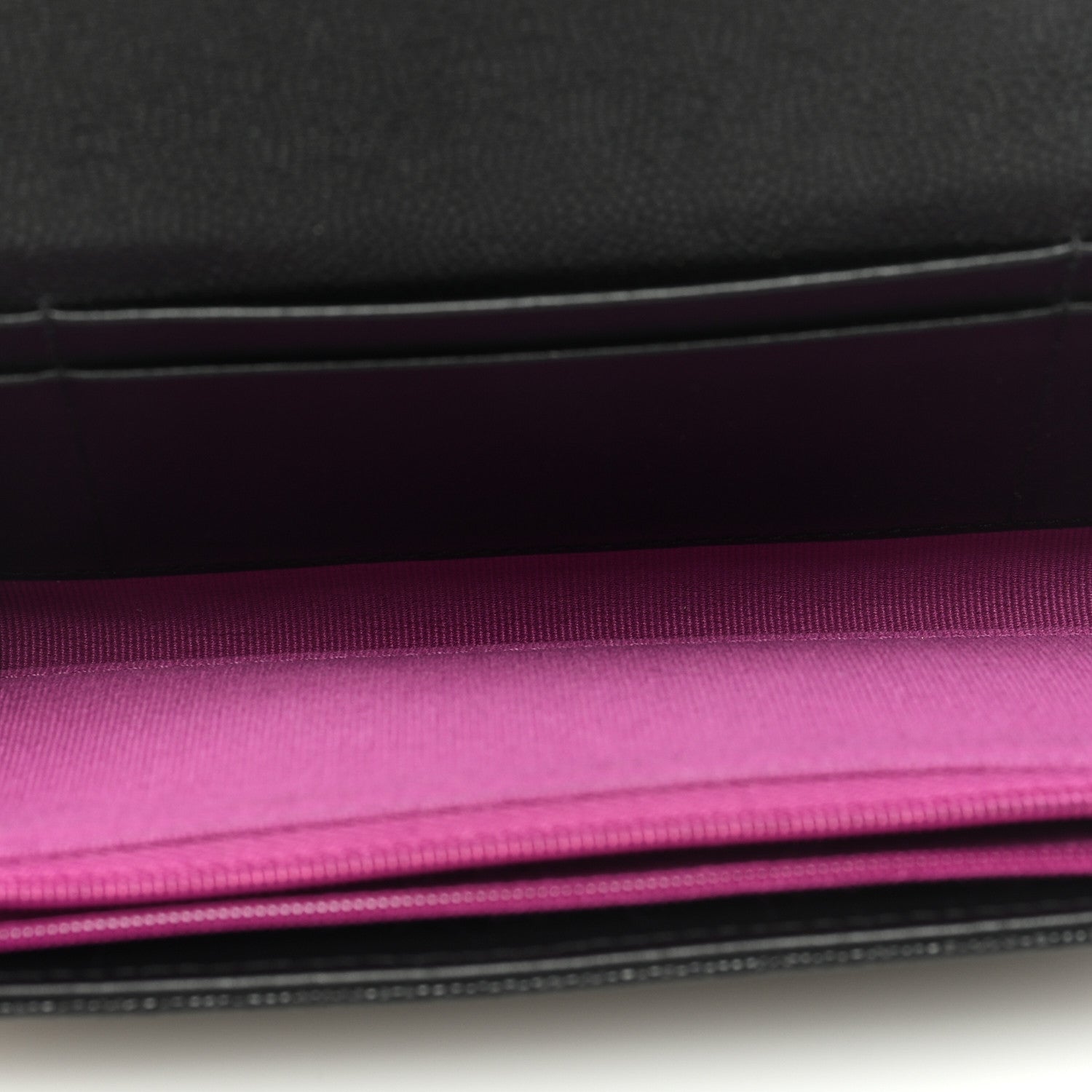 Chanel Caviar Quilted Textured CC Flap Wallet Black 5 of 7