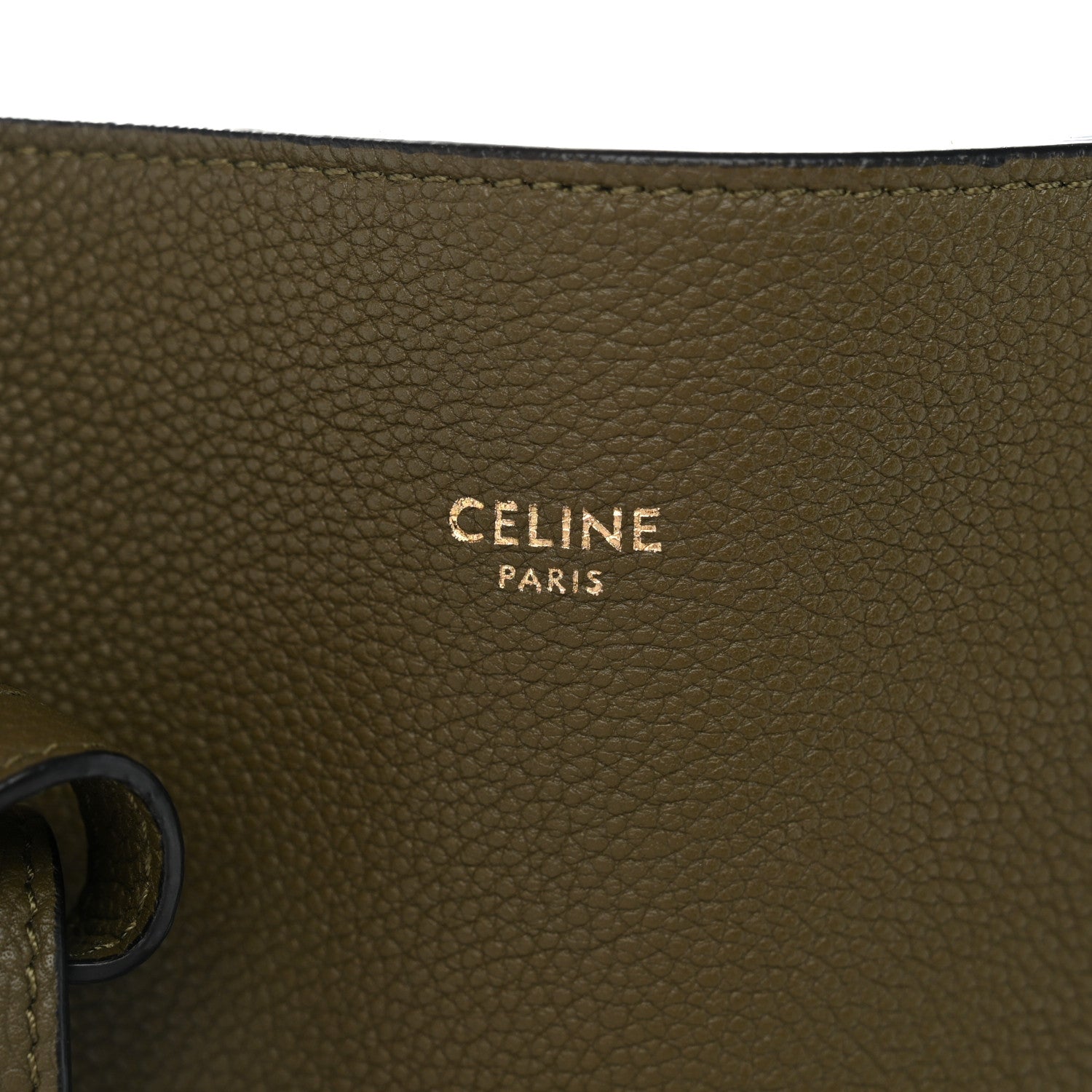 Celine Soft Grained Calfskin Small Belt Cabas Phantom Khaki 7 of 10