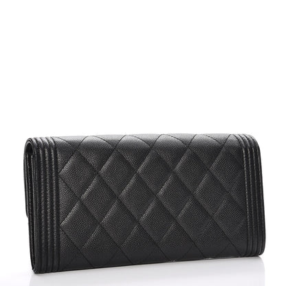 Chanel Caviar Quilted Boy Flap Wallet So Black 3 of 10
