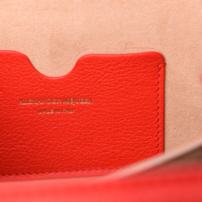 Alexander McQueen Silky Amish Grain Calfskin Box Shoulder Bag 19 Red 6 of 10