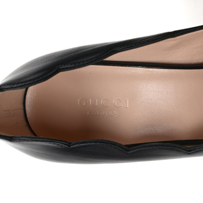 Gucci Malaga Kid Pearl Embellished Willow Loafer Pumps 39.5 Black 7 of 9