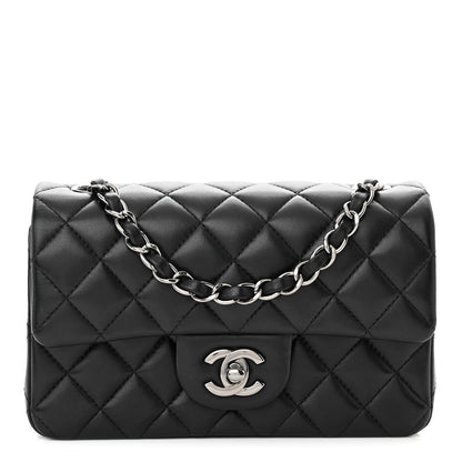 Chanel Lambskin Quilted Mini Rectangular Flap Black 1 of 11
