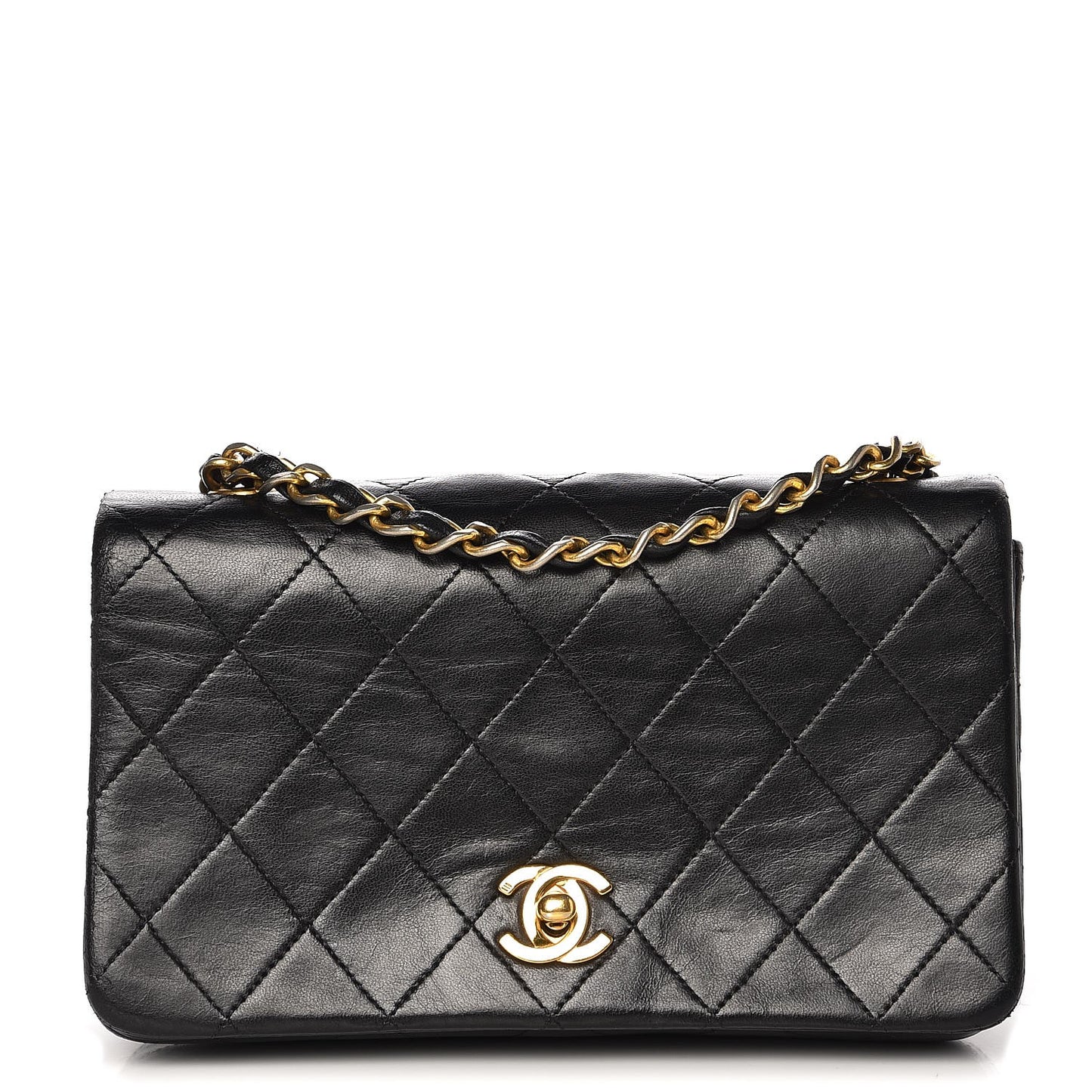 Lambskin Quilted Mini Flap Black
