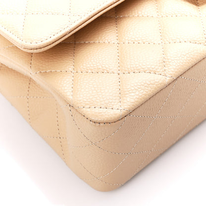Chanel Caviar Quilted Medium Double Flap Light Beige 10 of 12