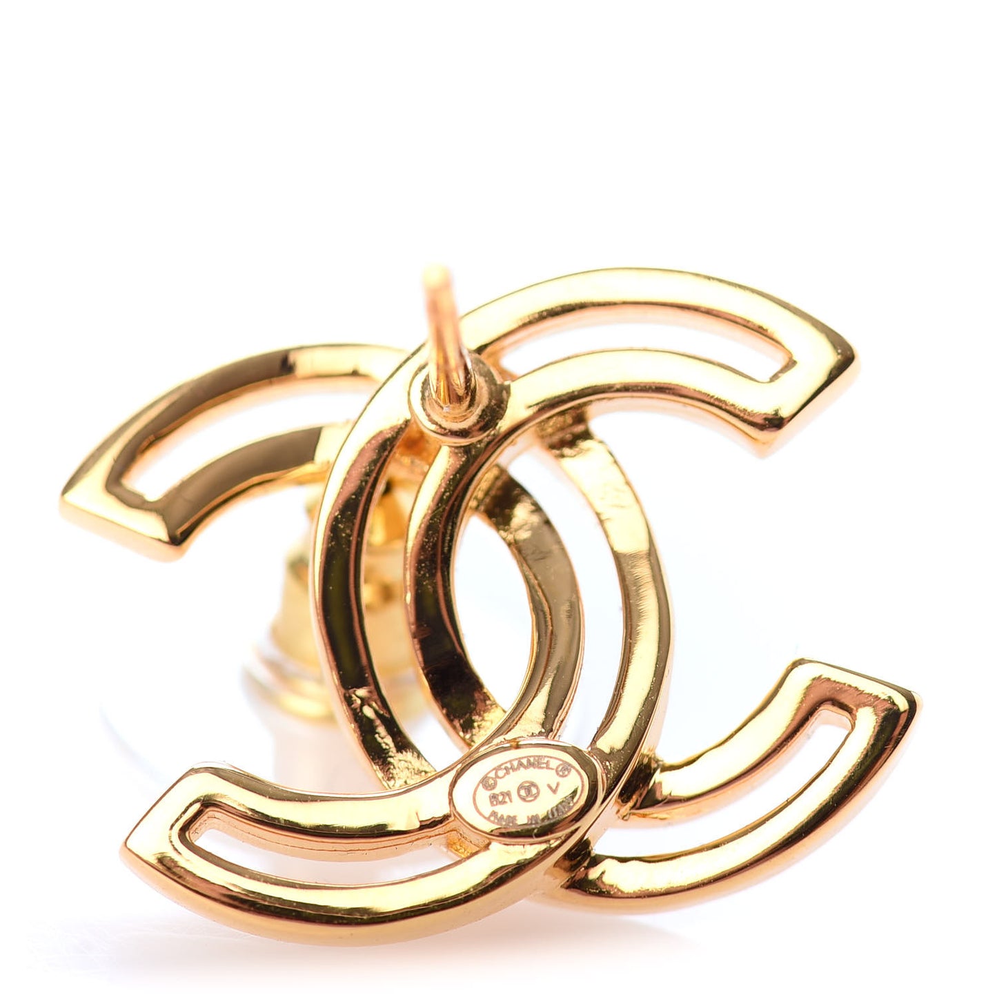 Metal Obazine CC Earrings Gold
