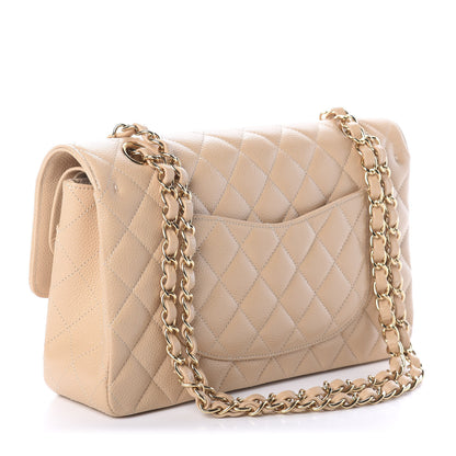 Chanel Caviar Quilted Medium Double Flap Beige Clair 3 of 9