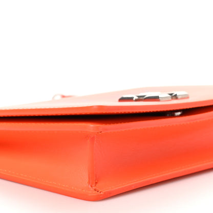 Off-White Calfskin Jitney 0.5 Cash Inside Crossbody Bag Orange 8 of 9