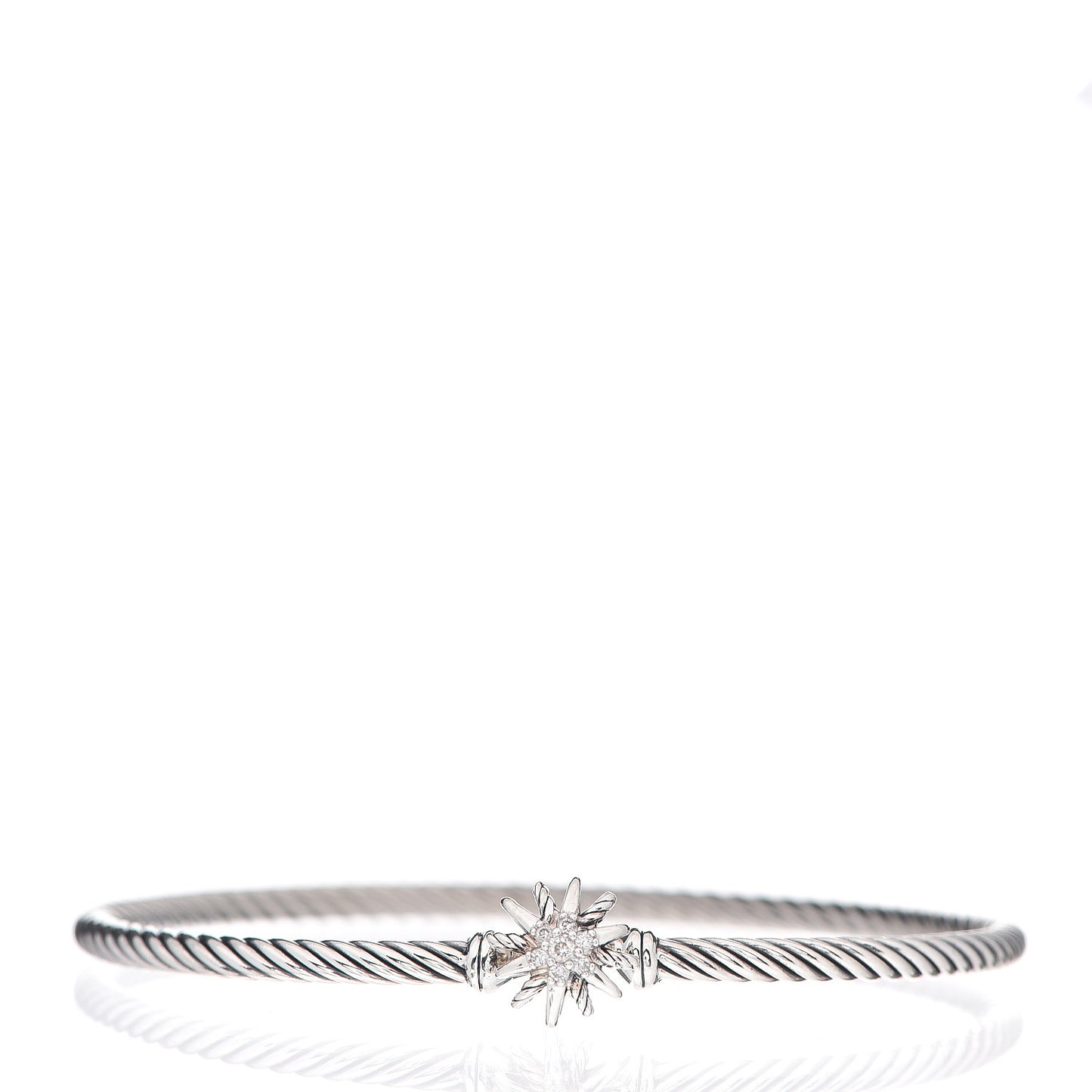 Sterling Silver Diamond Starburst Bracelet