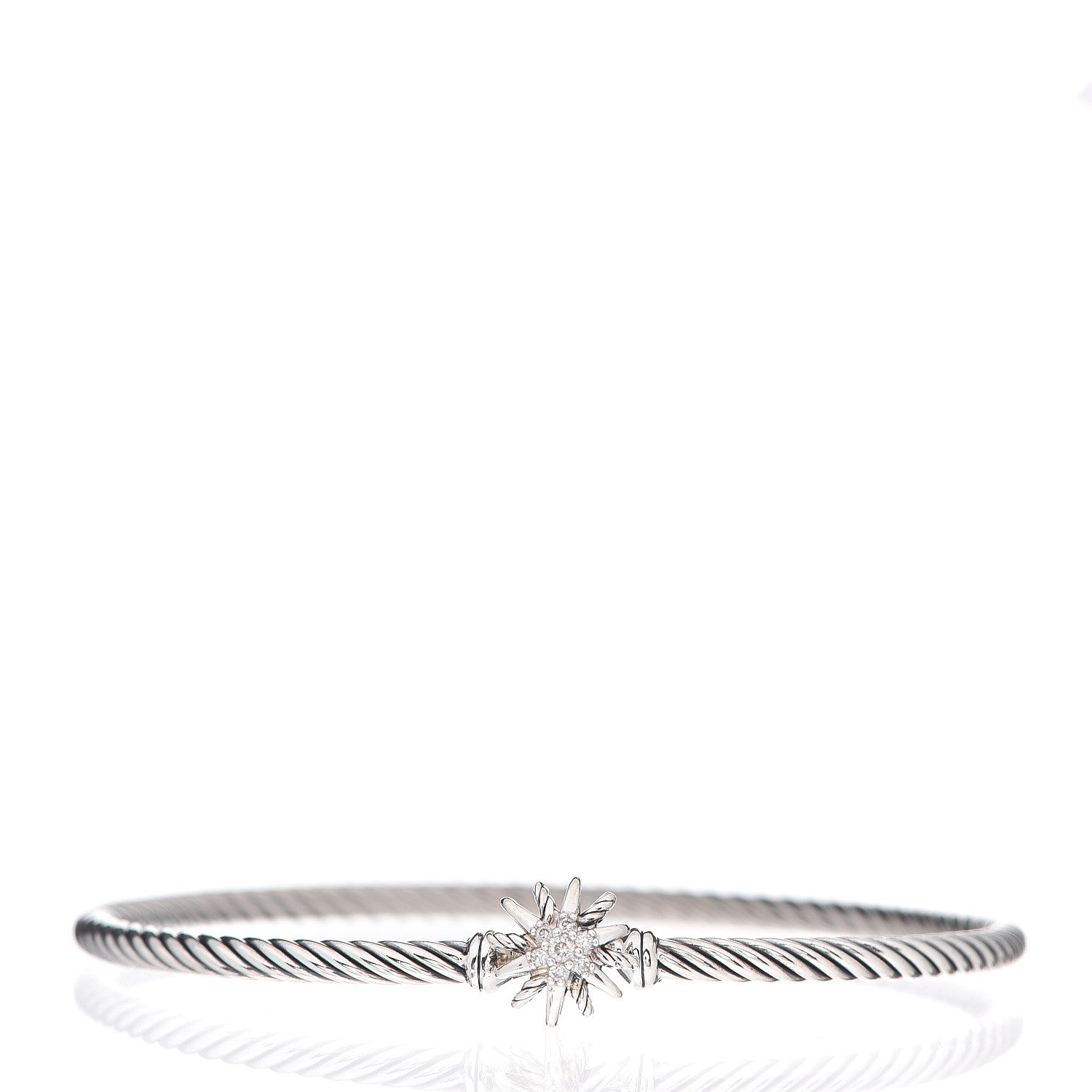 David Yurman Sterling Silver Diamond Starburst Bracelet 1 of 3